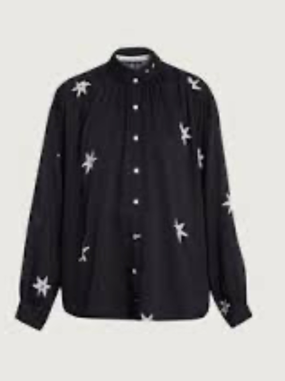Alix Of Bohemia Kiki Black Star Print Button-Up Blouse